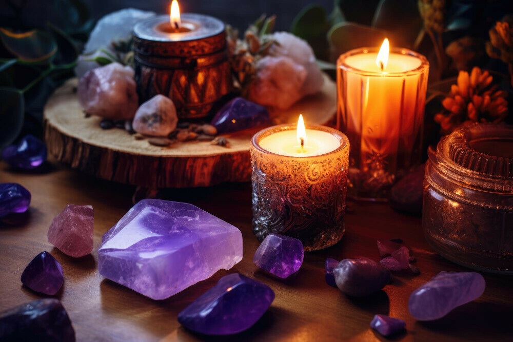 Reiki with crystals and aromatherapy